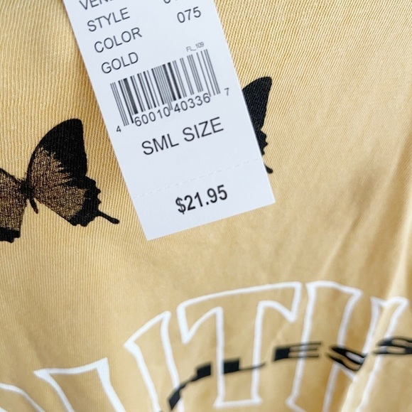 Pacsun Emotionless Youth Butterfly Tee - S - Picture 4 of 4